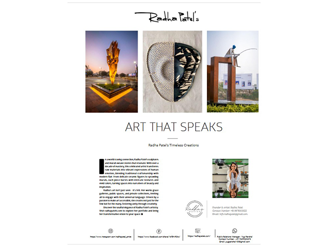 Radha Patel featured in Four India November Edition